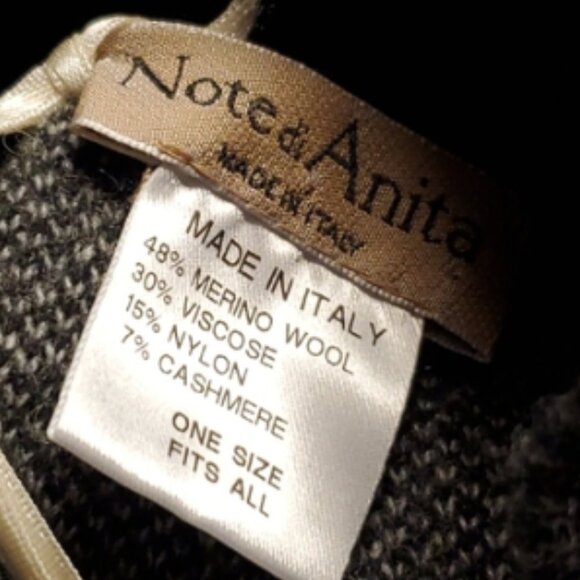 NOTE DI ANITA Merino Wool Cashmere Blend Mock Neck Sweater Made in Italy OS - Picture 6 of 6